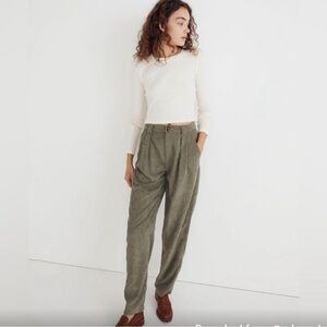 Madewell olive green corduroy pants NWT size 12